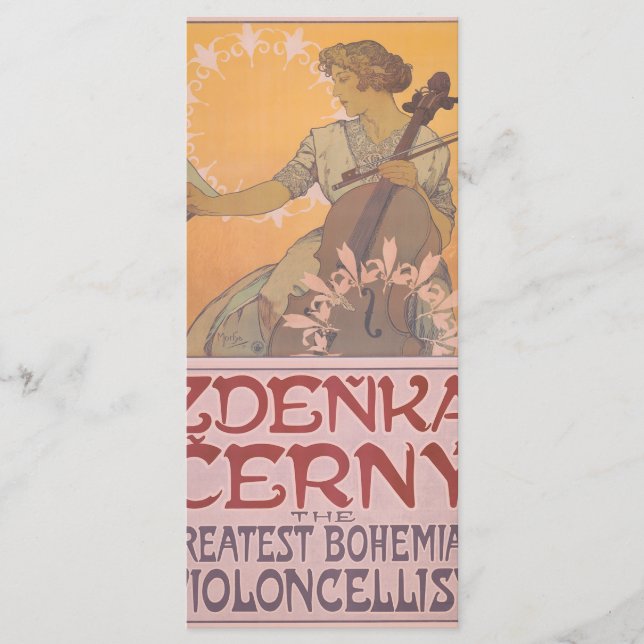 Zdenka Cerny poster by Alphonse Mucha  Menu (Front)
