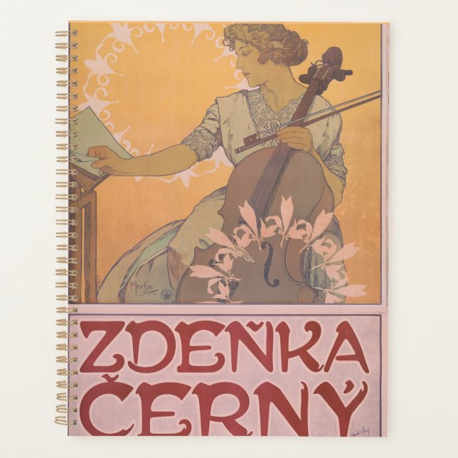 Zdenka Cerny poster by Alphonse Mucha  Planner (Front)