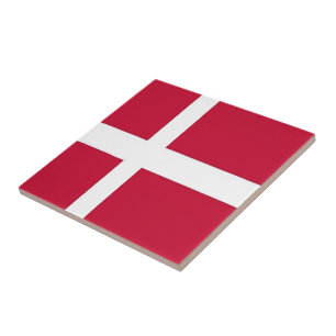 zDK001 DANISH FLAG, Denmark, Tile