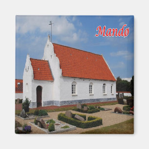 zDK010 MANDØ KIRK Frisian Islands Denmark, Fridge Magnet