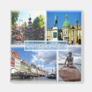 zDK013 COPENHAGEN Tivoli Garden Amalienborg County Magnet