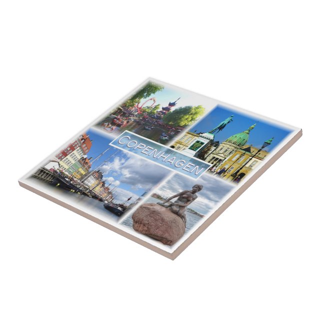 zDK013 COPENHAGEN Tivoli Garden Amalienborg County Tile (Side)