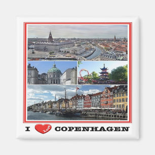 zDK014 COPENHAGEN KOPENHAGEN I Love, Fridge Magnet