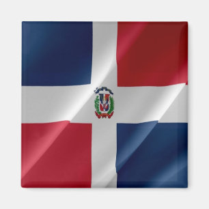 zDO002 DOMINICAN REPUBLIC, Waving Flag, Fridge Magnet