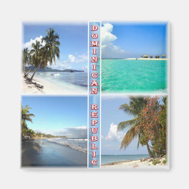 zDO004 DOMINICAN REPUBLIC, Mosaic, America, Fridge Magnet (Front)
