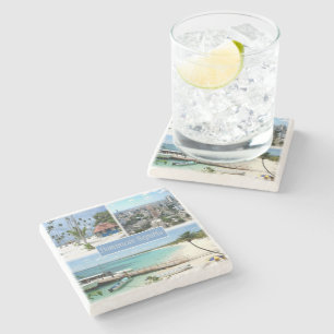 zDO005  DOMINICAN REPUBLIC, Mosaic, America, Stone Coaster