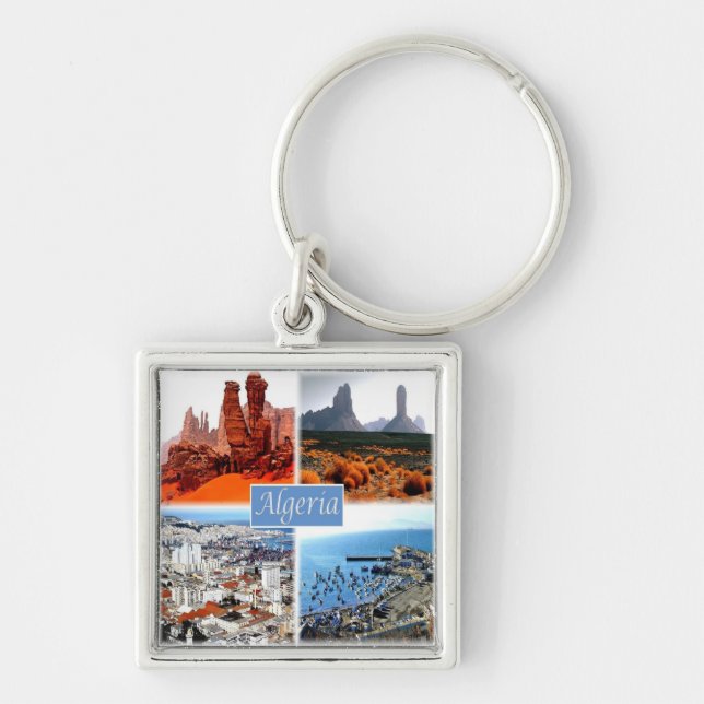 zDZ009 ALGERI mosaic, Algeria, Africa, Key Ring (Front)