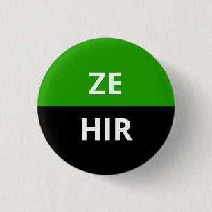 Ze/Hir Pronouns Neutrois Badge