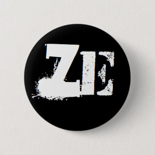 "Ze" is my pronoun 6 Cm Round Badge