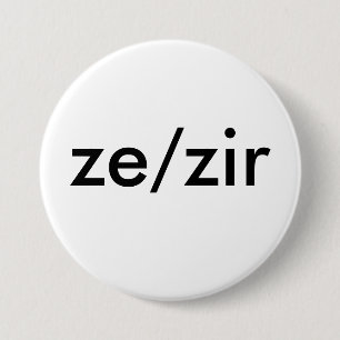 ze/zir pronoun badge