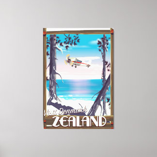 Zealand Denmark travel poster Canvas Print