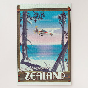 Zealand Denmark travel poster Jigsaw Puzzle