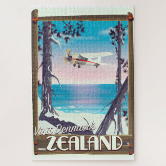 Zealand Denmark travel poster Jigsaw Puzzle