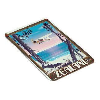 Zealand Denmark travel poster Magnet