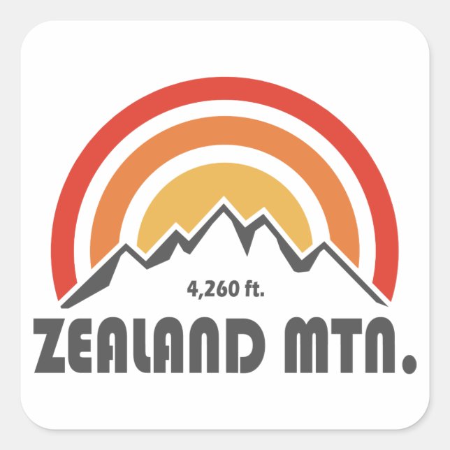 Zealand Mountain New Hampshire Square Sticker (Front)