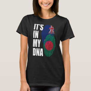 Zealander And Bangladeshi Mix DNA Flag Heritage T-Shirt