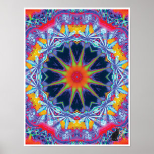 Zealous Kinetic Collage Kaleidoscope Poster
