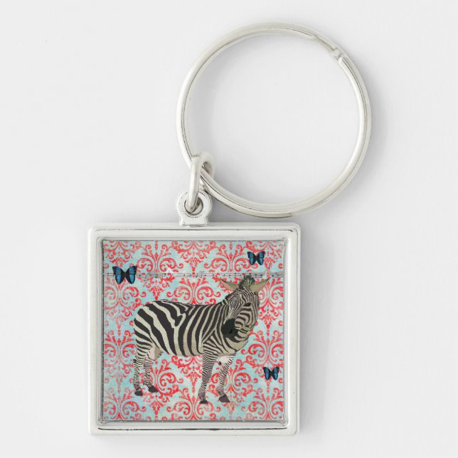 Zeb & Blue Boho Butterflies Keychain (Front)