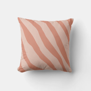 Zeba Pattern Peach Pink Throw Pillow