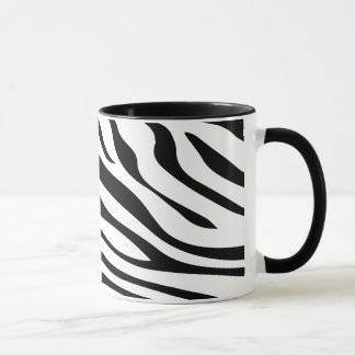 Zebbra Stripes Black and White Mug