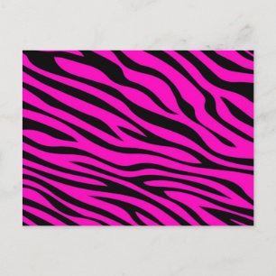 Zebbra Stripes Pink Postcard