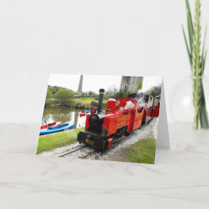 Zebedee steam engine at Lappa Valley Holiday Card