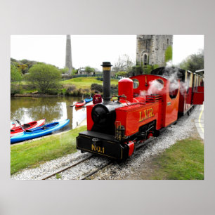 Zebedee steam engine at Lappa Valley Poster