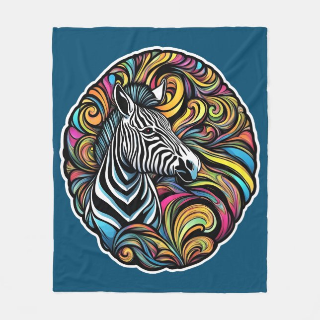 Zebra 1 fleece blanket (Front)