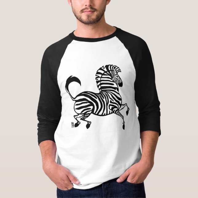 Zebra 1 Raglan Tshirt (Front)