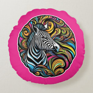 Zebra 1 round cushion