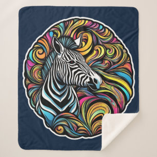Zebra 1 sherpa blanket