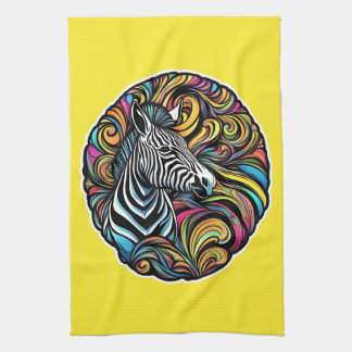 Zebra 1 tea towel