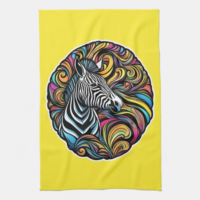 Zebra 1 tea towel (Vertical)
