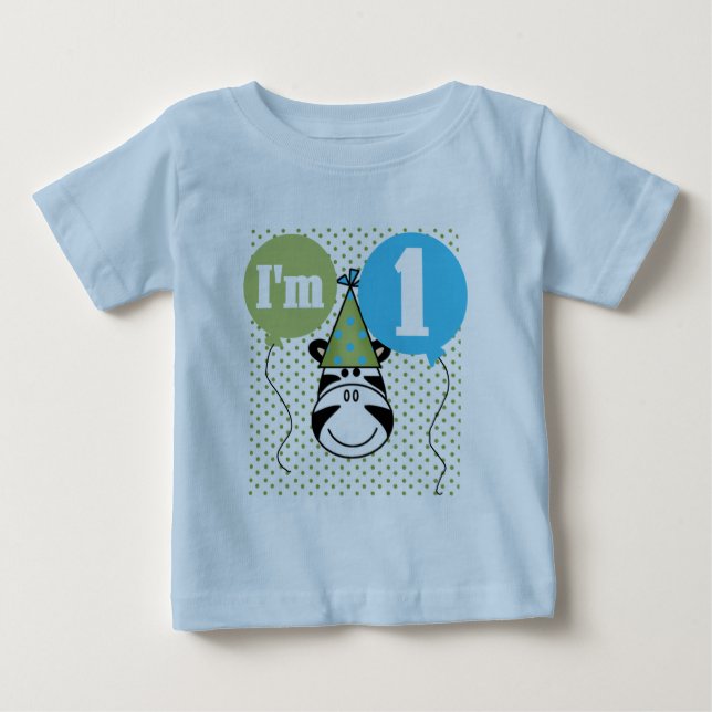 Zebra 1st Birthday Tshirts and Gifts (Front)
