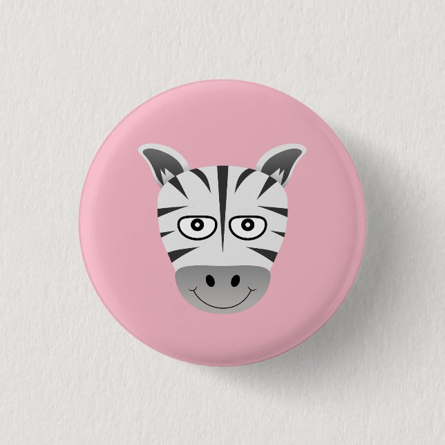 Zebra 3 Cm Round Badge (Front)