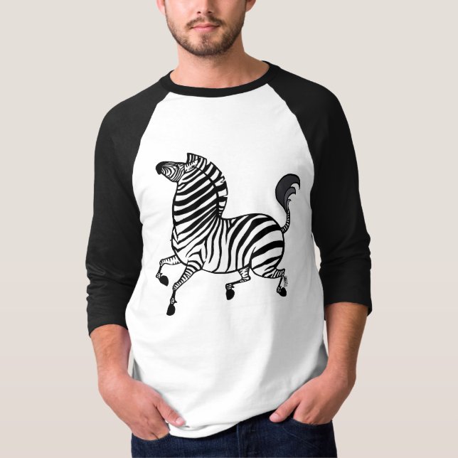 Zebra 3 Raglan Tshirt (Front)