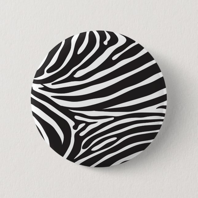 Zebra 6 Cm Round Badge (Front)