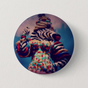 Zebra a Party Animal 6 Cm Round Badge