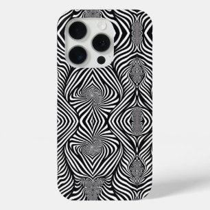 Zebra Abstract B&W Sherpa Blanket iPhone 15 Pro Case