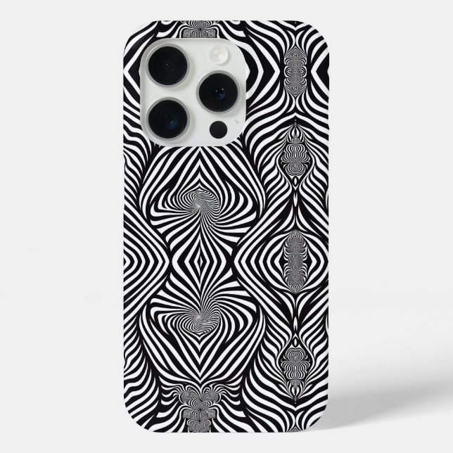 Zebra Abstract B&W Sherpa Blanket Case-Mate iPhone Case (Back)