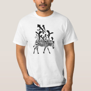 Zebra Abstract Design T-Shirt