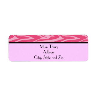 Zebra Address Label (Pink)