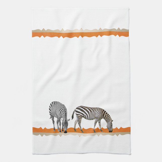 Zebra Africa African Tea Towel Kitchen Towel (Vertical)
