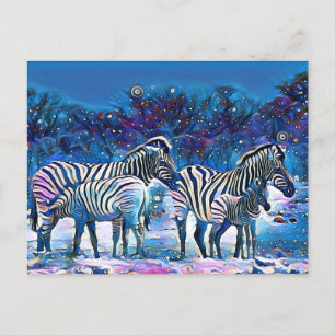 Zebra africa namibia nature postcard