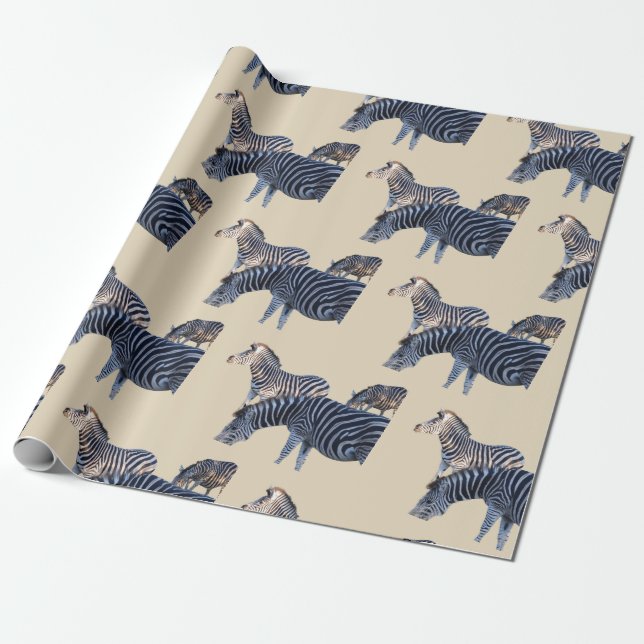 Zebra Africa Wrapping Paper (Unrolled)