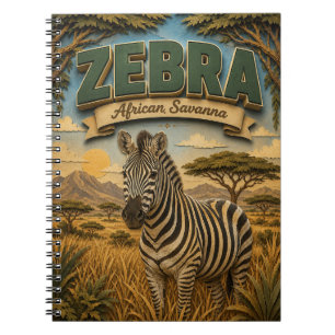 Zebra African Savanna POPCUT Notebook