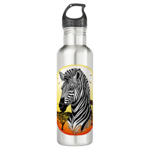 Zebra African Savanna Wild Animal 710 Ml Water Bottle