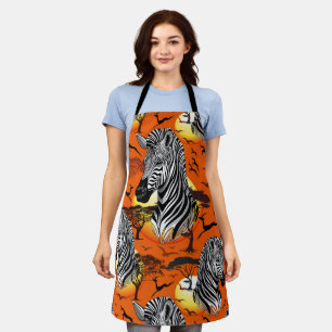 Zebra African Savanna Wild Animal Apron