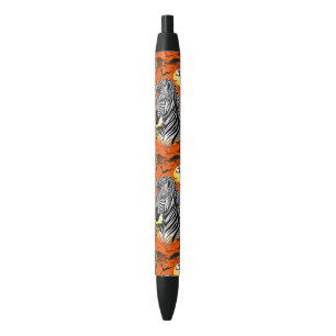 Zebra African Savanna Wild Animal Black Ink Pen