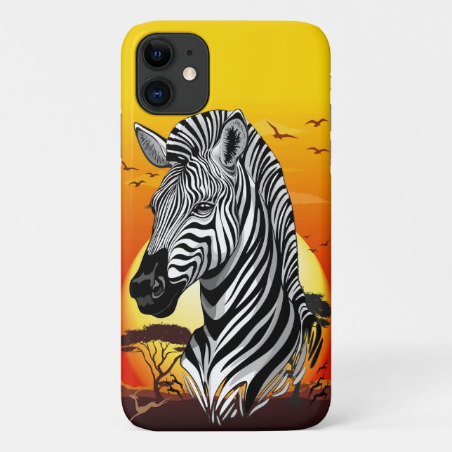 Zebra African Savanna Wild Animal Case-Mate iPhone Case (Back)